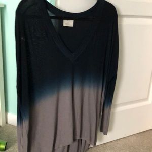 Long sleeve blue and gray sweater